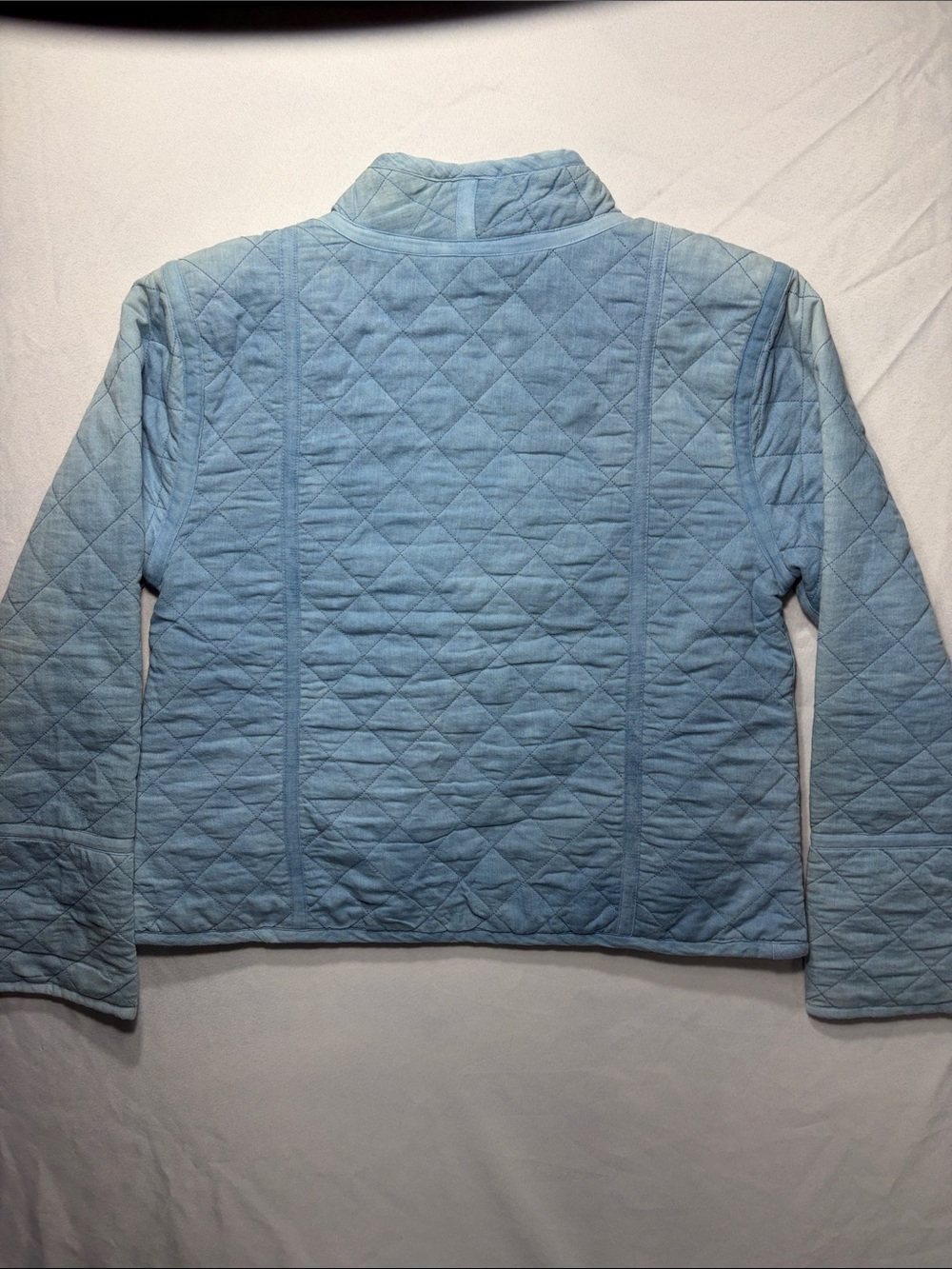 dylan Light Blue Quilted Open-Front Reversible Jacket - Picture 8 of 15